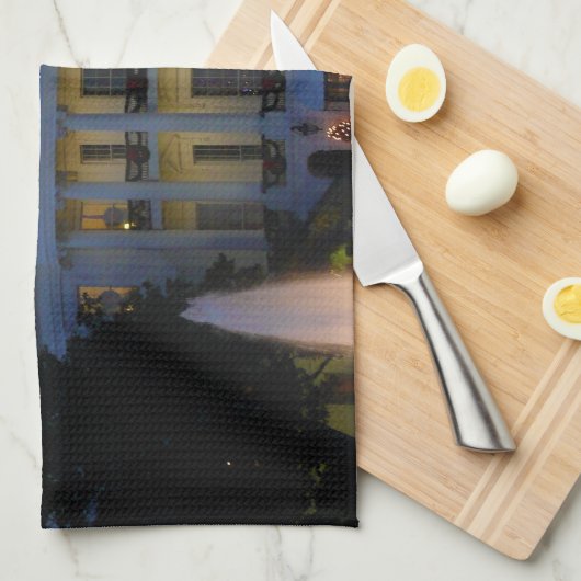 Kerstwit huis in Washington DC Theedoek (Quarter Fold)