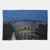 Kerstwit huis in Washington DC Theedoek (Horizontaal)