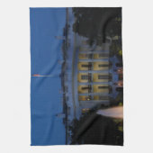 Kerstwit huis in Washington DC Theedoek (Verticaal)