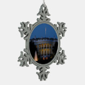 Kerstwit huis in Washington DC Tin Sneeuwvlok Ornament (Links)