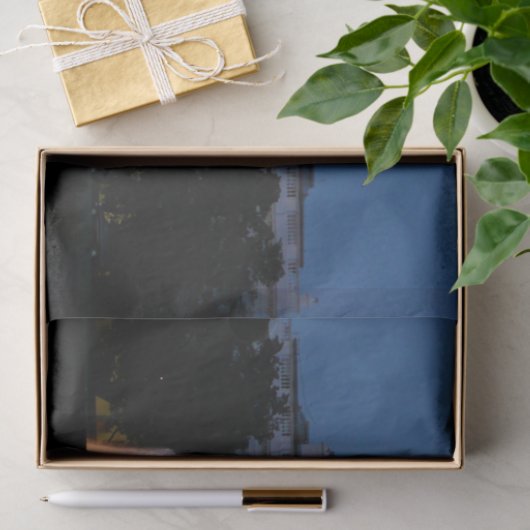 Kerstwit huis in Washington DC Tissuepapier (Geschenk)