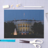 Kerstwit huis in Washington DC Tissuepapier (Craft)