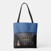 Kerstwit huis in Washington DC Tote Bag (Achterkant)
