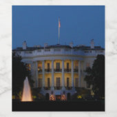 Kerstwit huis in Washington DC Wijn Etiket (Enkel label)