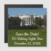 Kerstwit huis voor Feestdagen Bespaar de datum (Voorkant / Achterkant)