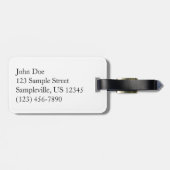 Kerstwit huis voor Feestdagen Washington DC Bagagelabel (Achterkant horizontaal)