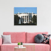 Kerstwit huis voor Feestdagen Washington DC Canvas Afdruk (Insitu (Woonkamer))