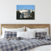 Kerstwit huis voor Feestdagen Washington DC Canvas Afdruk (Insitu (Slaapkamer))