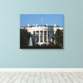 Kerstwit huis voor Feestdagen Washington DC Canvas Afdruk (Insitu (Houten vloer))