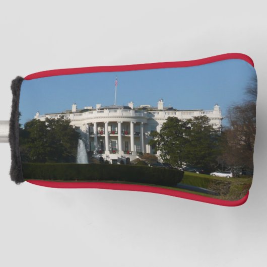 Kerstwit huis voor Feestdagen Washington DC Golfheadcover (Voorkant)