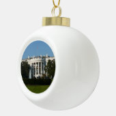 Kerstwit huis voor Feestdagen Washington DC Keramische Bal Ornament (Rechts)