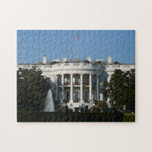 Kerstwit huis voor Feestdagen Washington DC Legpuzzel