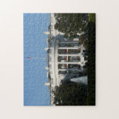 Kerstwit huis voor Feestdagen Washington DC Legpuzzel (Verticaal)