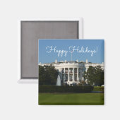 Kerstwit huis voor Feestdagen Washington DC Magneet (Voorkant / Achterkant)