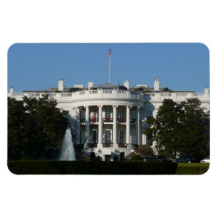 Kerstwit huis voor Feestdagen Washington DC Magneet