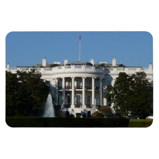 Kerstwit huis voor Feestdagen Washington DC Magneet (Horizontaal)