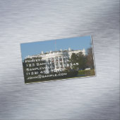 Kerstwit huis voor Feestdagen Washington DC Magnetisch Visitekaartje (Voorbeeld)