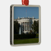 Kerstwit huis voor Feestdagen Washington DC Metalen Ornament (Rechts)