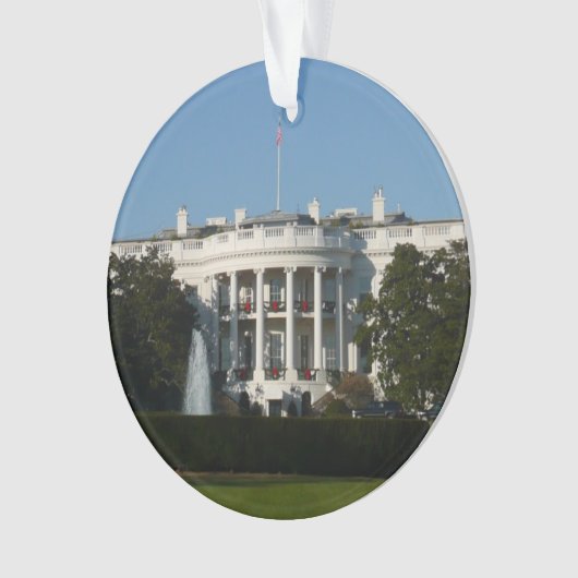Kerstwit huis voor Feestdagen Washington DC Ornament (voorkant)