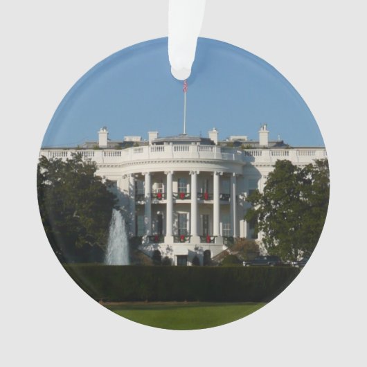Kerstwit huis voor Feestdagen Washington DC Ornament (voorkant)