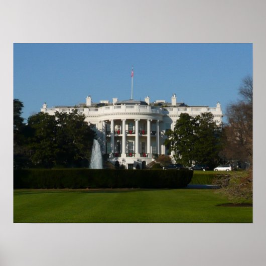 Kerstwit huis voor Feestdagen Washington DC Poster (Voorkant)