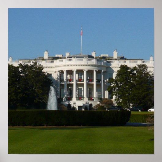 Kerstwit huis voor Feestdagen Washington DC Poster (Voorkant)