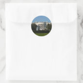 Kerstwit huis voor Feestdagen Washington DC Ronde Sticker (Tas)