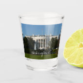 Kerstwit huis voor Feestdagen Washington DC Shot Glas (Voorkant)