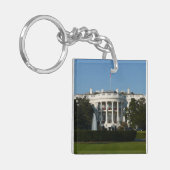 Kerstwit huis voor Feestdagen Washington DC Sleutelhanger (Voorkant Links)