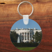 Kerstwit huis voor Feestdagen Washington DC Sleutelhanger (Achterkant)