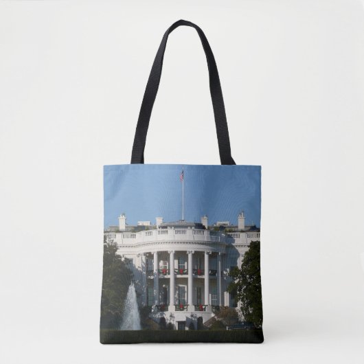 Kerstwit huis voor Feestdagen Washington DC Tote Bag (Voorkant)