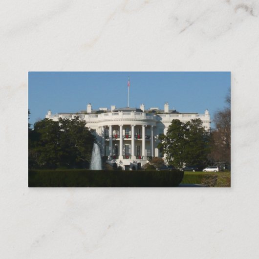 Kerstwit huis voor Feestdagen Washington DC Visitekaartje (Achterkant)