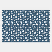 Kerstwit patroon inpakpapier vel (Voorkant 3)