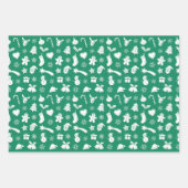 Kerstwit patroon inpakpapier vel (Voorkant 2)