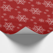 Kerstwit Snowflake Holiday Wrapping Paper Cadeaupapier (Hoek)