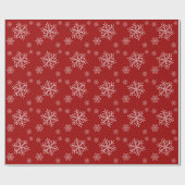 Kerstwit Snowflake Holiday Wrapping Paper Cadeaupapier (Vlak)