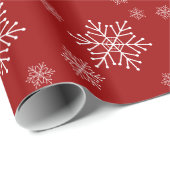 Kerstwit Snowflake Holiday Wrapping Paper Cadeaupapier (Rol Hoek)