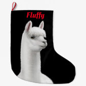 Kerstwitte Alpaca  stopzetting Grote Kerstsok (Voorkant)