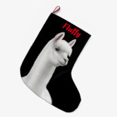 Kerstwitte Alpaca  stopzetting Grote Kerstsok (Voorkant (Hangend))