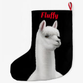 Kerstwitte Alpaca  stopzetting Grote Kerstsok (Achterkant)