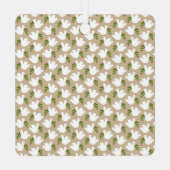 Kerstwitte dove Initiaal Vredesliefhebber Metalen Ornament (Achterkant)