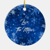 kerstwitte dove keramisch ornament (Achterkant)