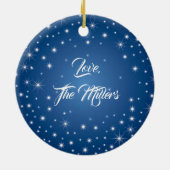 kerstwitte dove keramisch ornament (Achterkant)