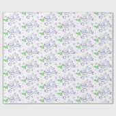 Kerstwitte dove op aarde cadeaupapier (Vlak)