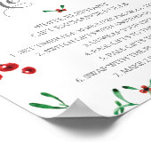 kerstwitte lefant cadeaubonruil poster (Hoek)