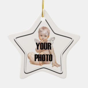 kerstwitte Lijst Keramisch Ornament