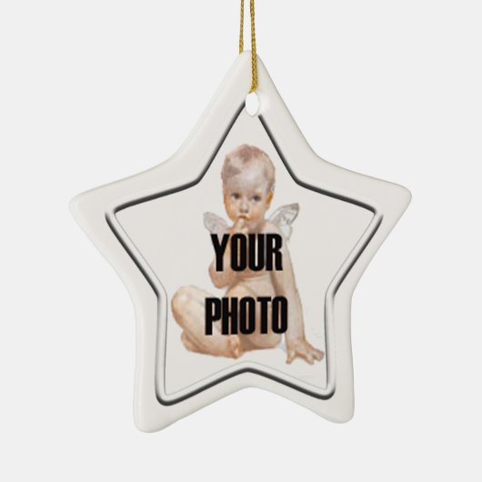 kerstwitte Lijst Ornament (Rechts)