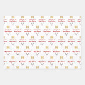 Kerstwitte logo inpakpapier vel (Voorkant 2)