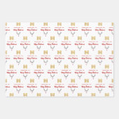 Kerstwitte logo inpakpapier vel (Voorkant)