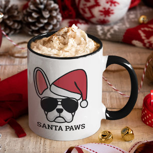 Kerstwitte Mok Bulldog